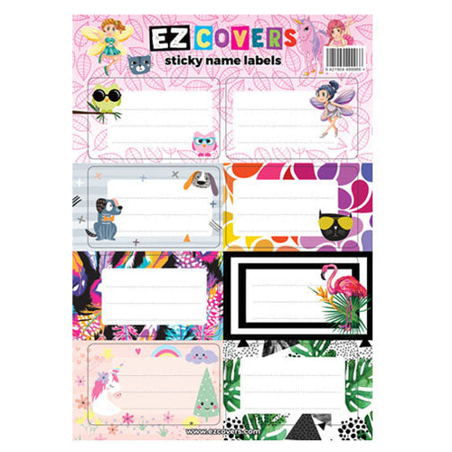 Sticky Name Labels X 8