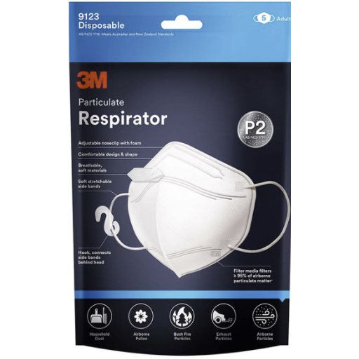 3M Particulate Respirator 9123 P2 - Pack of 5